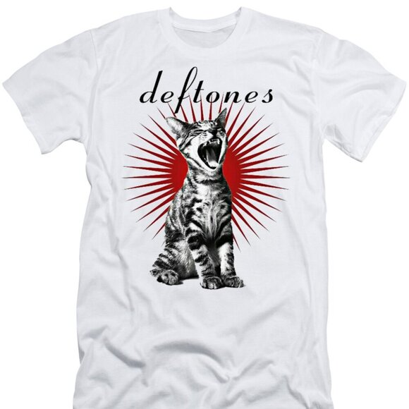 Deftones Screaming Cat Shirt Retro Rock Band Graphic Tee Metal Music Tee - Picture 1 of 6